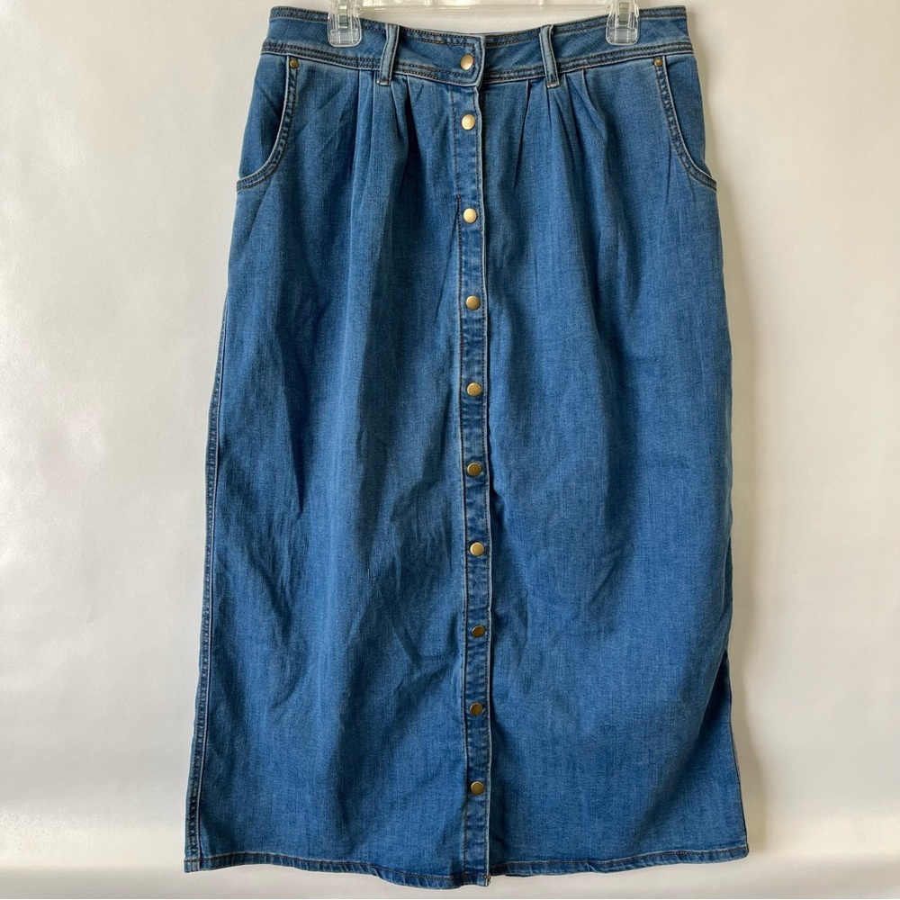 Cato Est. 1946 Denim Button Front Jean Skirt NWT